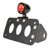 12V Side Mount License Plate Brake Stop Tail Light Lamp Bullet Tailight With Bracket Harley